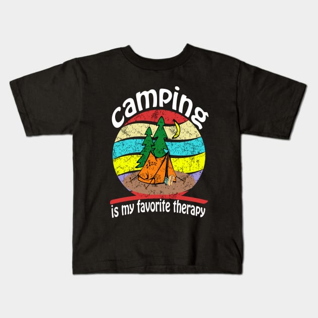 camping Kids T-Shirt by khalid12